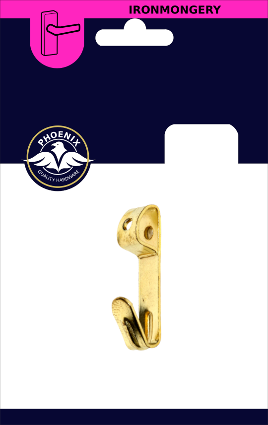 254487 – No 2 Picture Hook Brass Single – CORRY'S